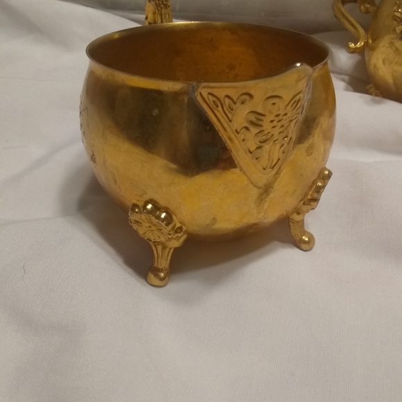 Vintage 24kt gold plated creamer